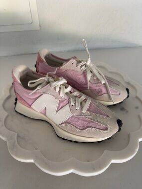 New Balance Pink and White Women’s Retro Runner Sneakers